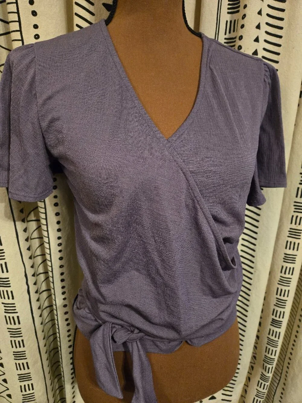 Paperoc Wrap Blouse in purple - Picture 1 of 9